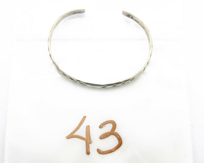 Navajo Bracelet .925 Silver Hand Stamped Arrow Head Artist I Montoya C.80's