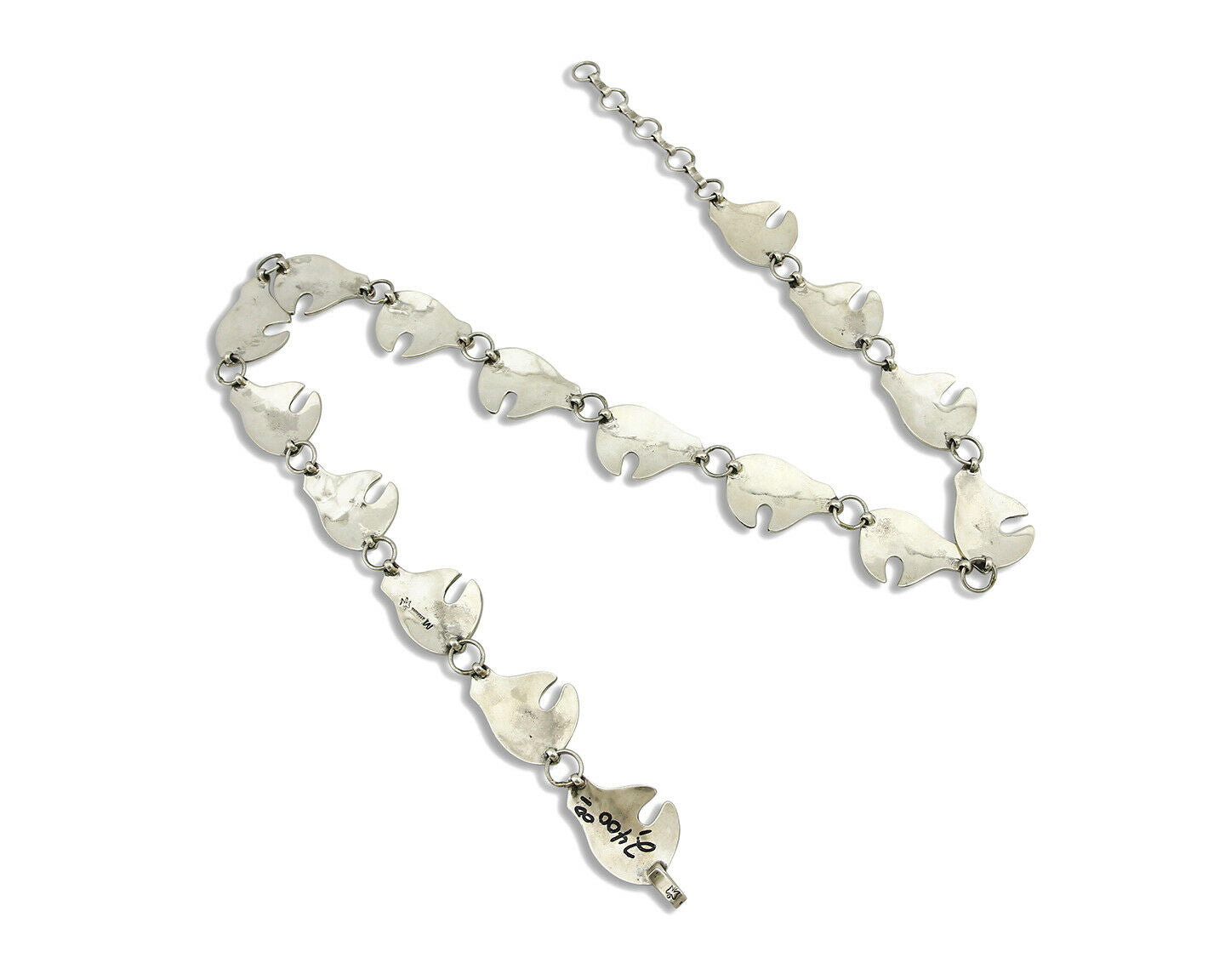 Navajo Spirit Bear Concho Belt .925 Silver Handmade Signed M Montoya C.80's