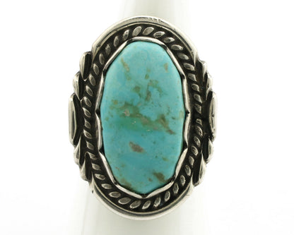 Navajo Ring .925 Silver Turquoise Mountain Apache MFG C.80's