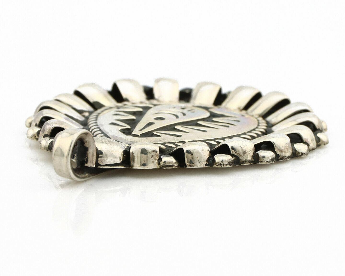 Navajo Handmade Pendant .925 Silver Signed William Singer C.80's