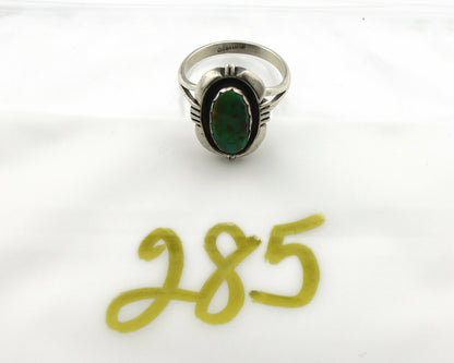 Navajo Ring .925 Silver Kingman Turquoise Handmade Native American Artist C.80's