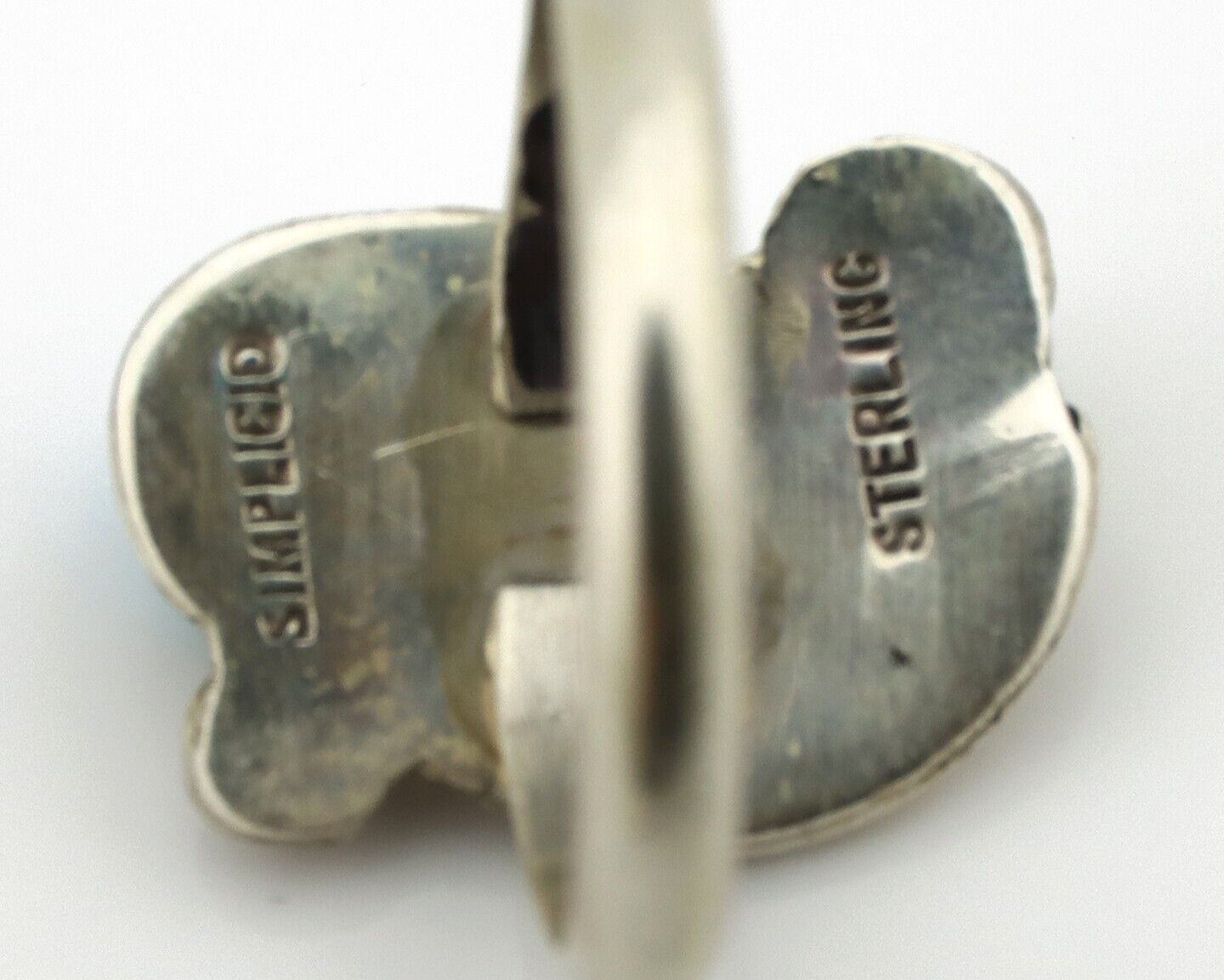 Zuni Ring 925 Silver Natural Mined Blue Turquoise Artist Signed Simplicio C.80's