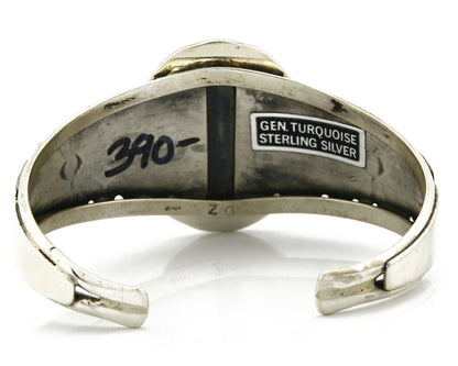 Navajo Bracelet .925 Silver Handmade Overlay Pattern Cuff Signed C.80's