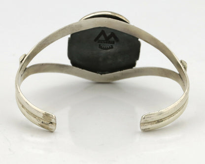 Navajo Bracelet .925 Silver Royston Turquoise Signed Apache Manufacturing C.80's