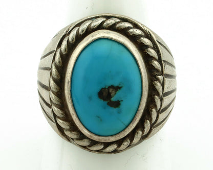 Navajo Ring .925 Silver Blue Southwest Artist Signed C Montoya C.80's