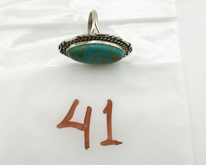 Navajo Ring .925 Silver Blue Southwest Turquoise Artist Billy Eagle C.80's