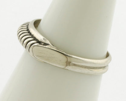 Navajo Ring .925 Silver Size 5.25 Handmade Native American Artist C.1980s