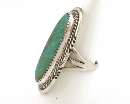 Navajo Ring 925 Silver Blue Turquoise Native Artist Signed Begay C.80s