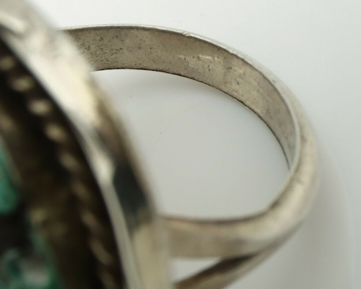 Navajo Ring .925 Silver Blue Turquoise Native American Artist C.80's