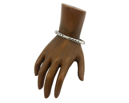 Navajo Bracelet .925 Silver Hand Stamped Arrow Head Artist Montoya C.80's