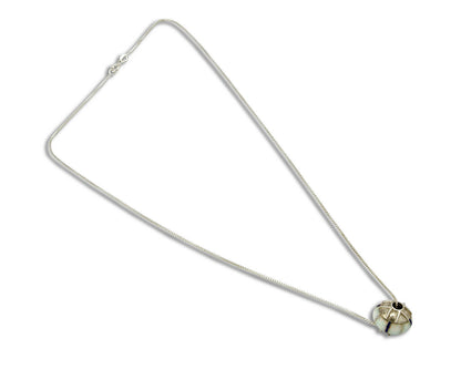Women's Spinner Pendant .925 Silver Inlaid Opal & Lapis Necklace