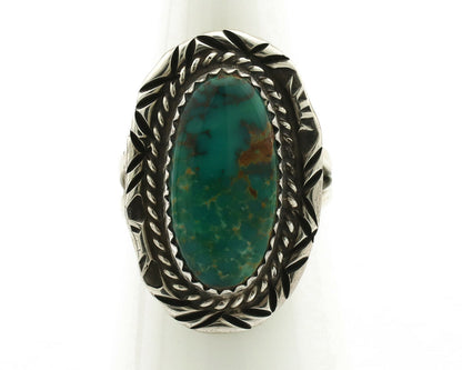 Navajo Ring .925 Silver Turquoise Mountain Native American C.80's
