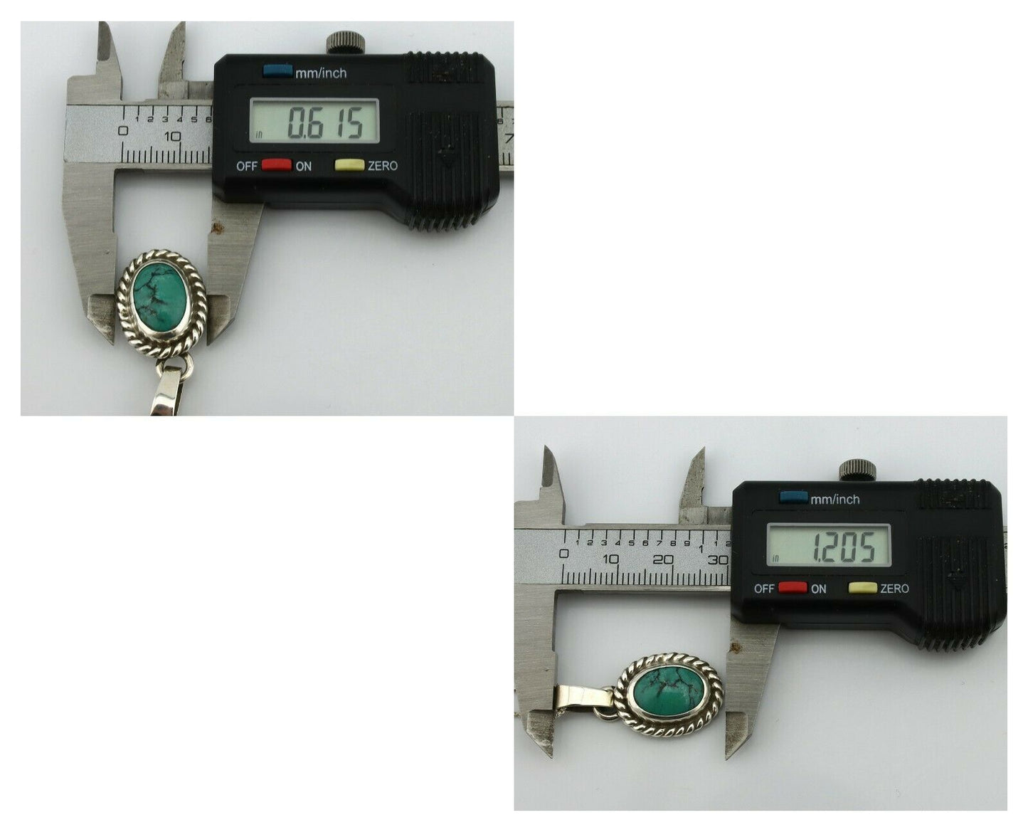 Navajo Pendant .925 Silver Aqua Turquoise Native American C.80's