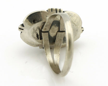 Navajo Ring .925 Silver Kingman Turquoise Handmade Native American Artist C.80's