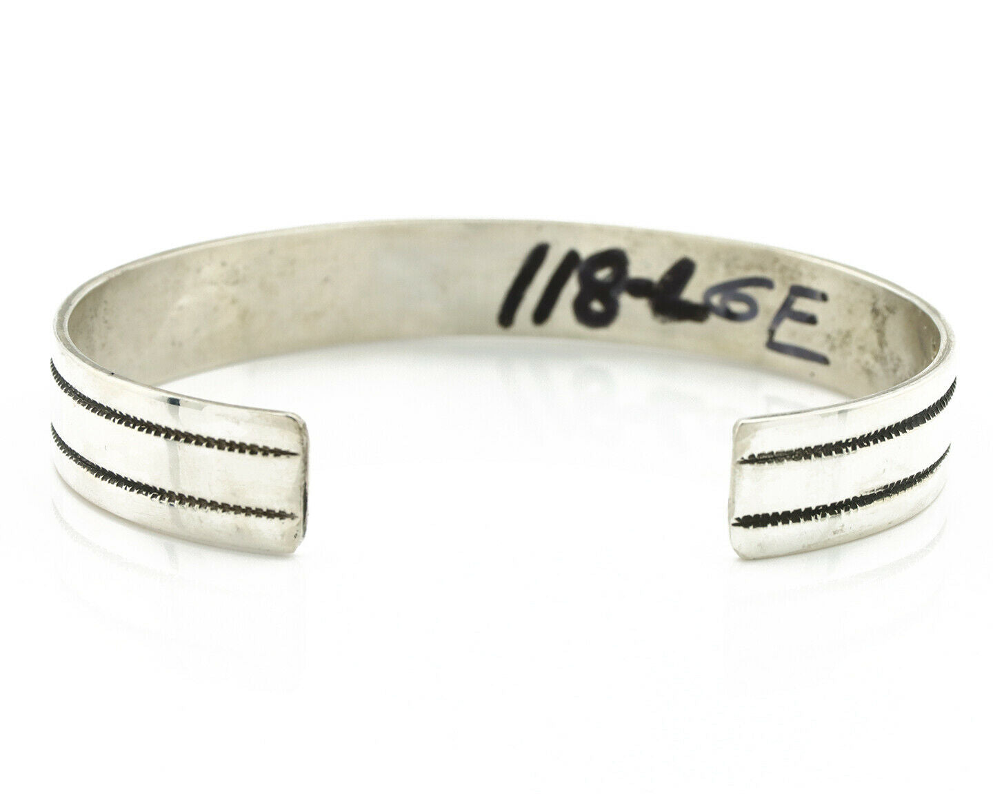 Navajo Bracelet .925 Silver Handmade Overlay Style Signed Tommy Billy Cuff C80s