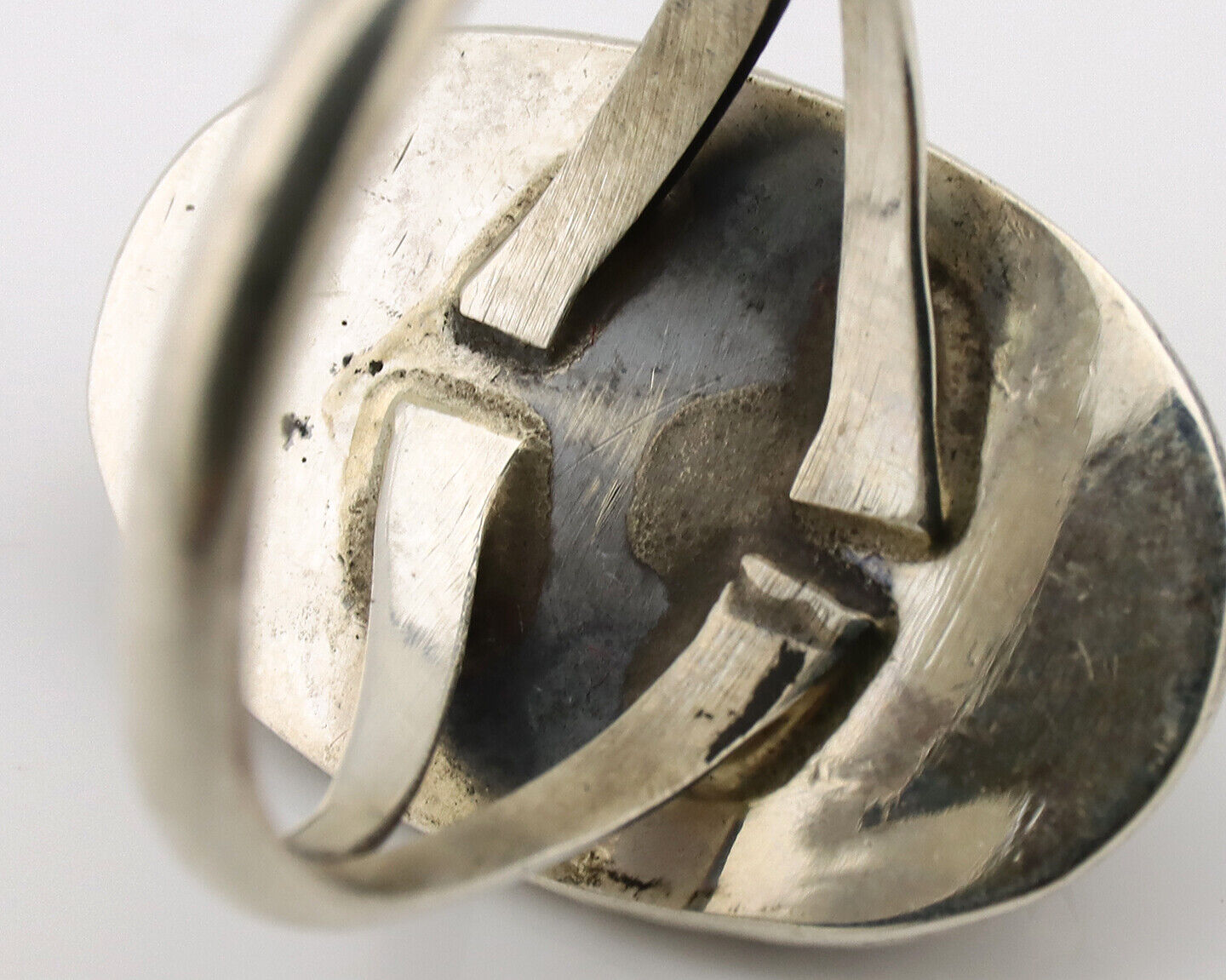 Navajo Ring .925 Silver Turquoise Mountain Native American Artist C.1980's