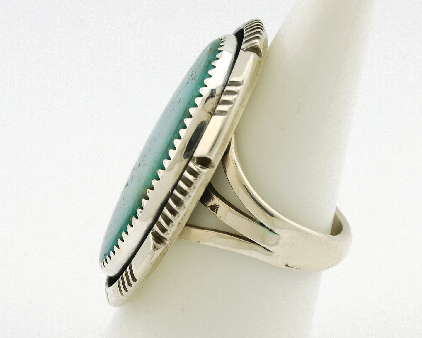 Navajo Ring 925 Silver Natural Southwest Turquoise Signed William Denetdale C80s