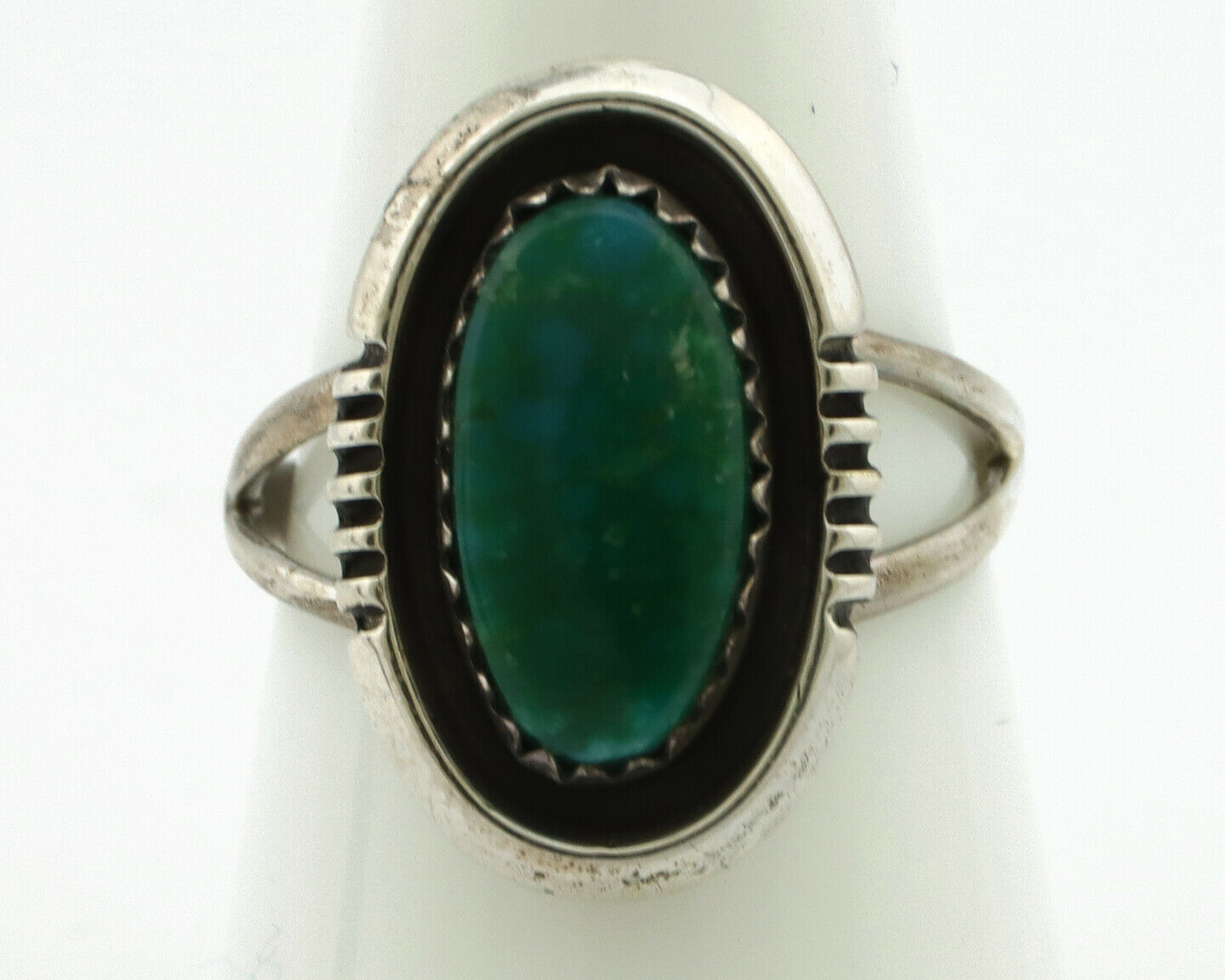 Navajo Ring .925 Silver Royston Turquoise Native American Artist Handmade C.80's