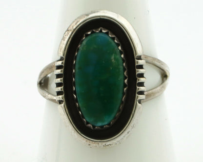 Navajo Ring .925 Silver Royston Turquoise Native American Artist Handmade C.80's