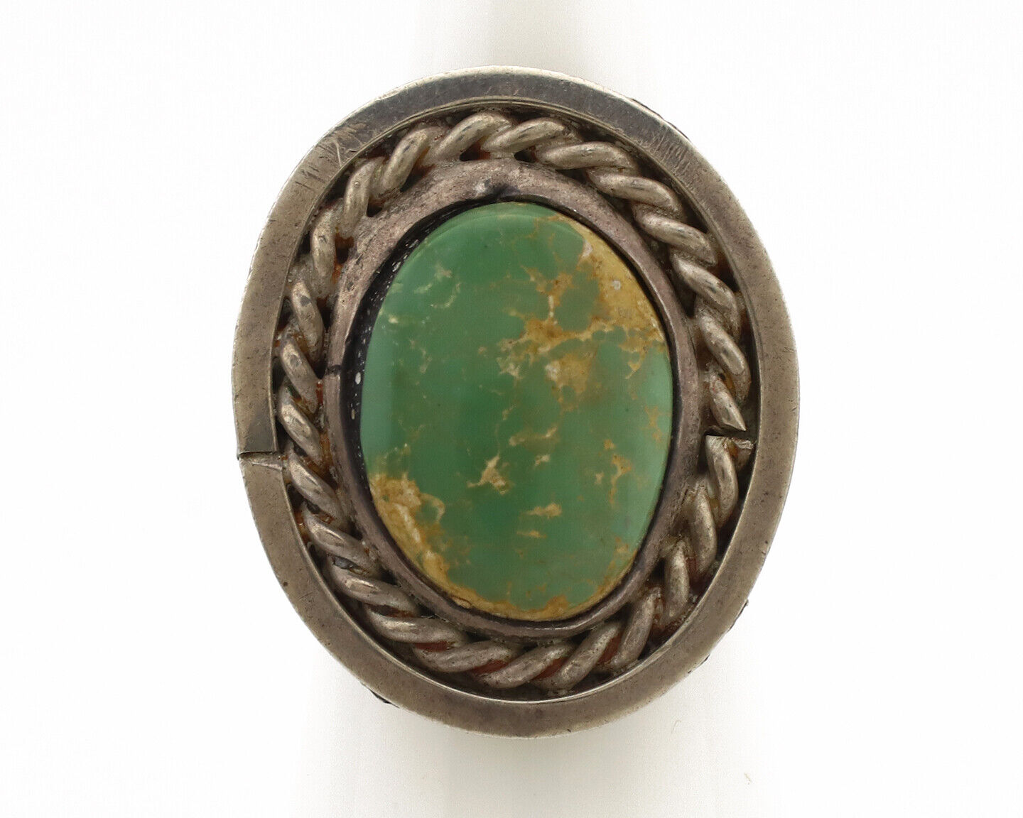 Pawn Navajo Necklace 925 Silver Green Natural Turquoise Native Artist C.80's