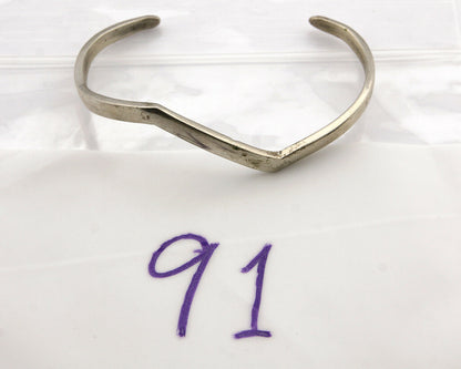 Navajo Bracelet .925 Silver Handmade Sand Cast Native American Artist Circa 70's