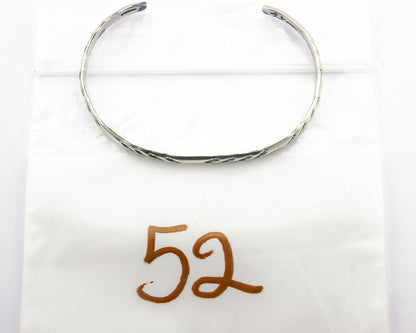 Navajo Bracelet .925 Silver Hand Stamped Arrow Head Artist I Montoya C.80's