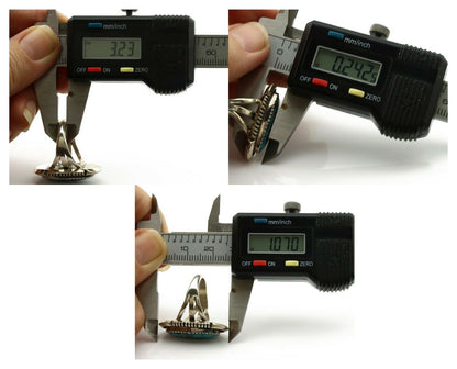 Navajo Ring .925 Silver Spiderweb Native American Artist Signed B C.1980's