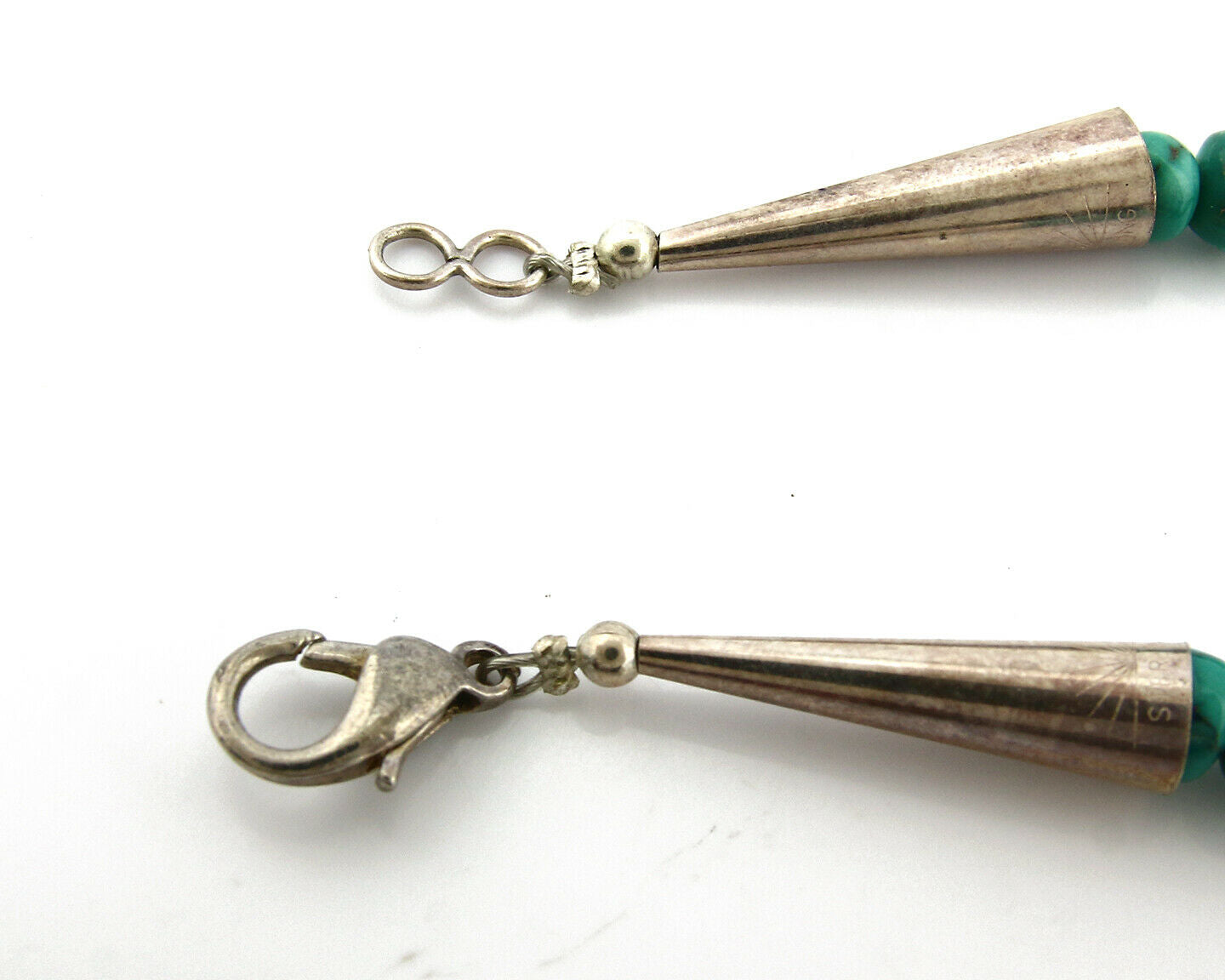 Women's Navajo Necklace .925 Silver Southwest Turquoise Signed J Howe C.80's