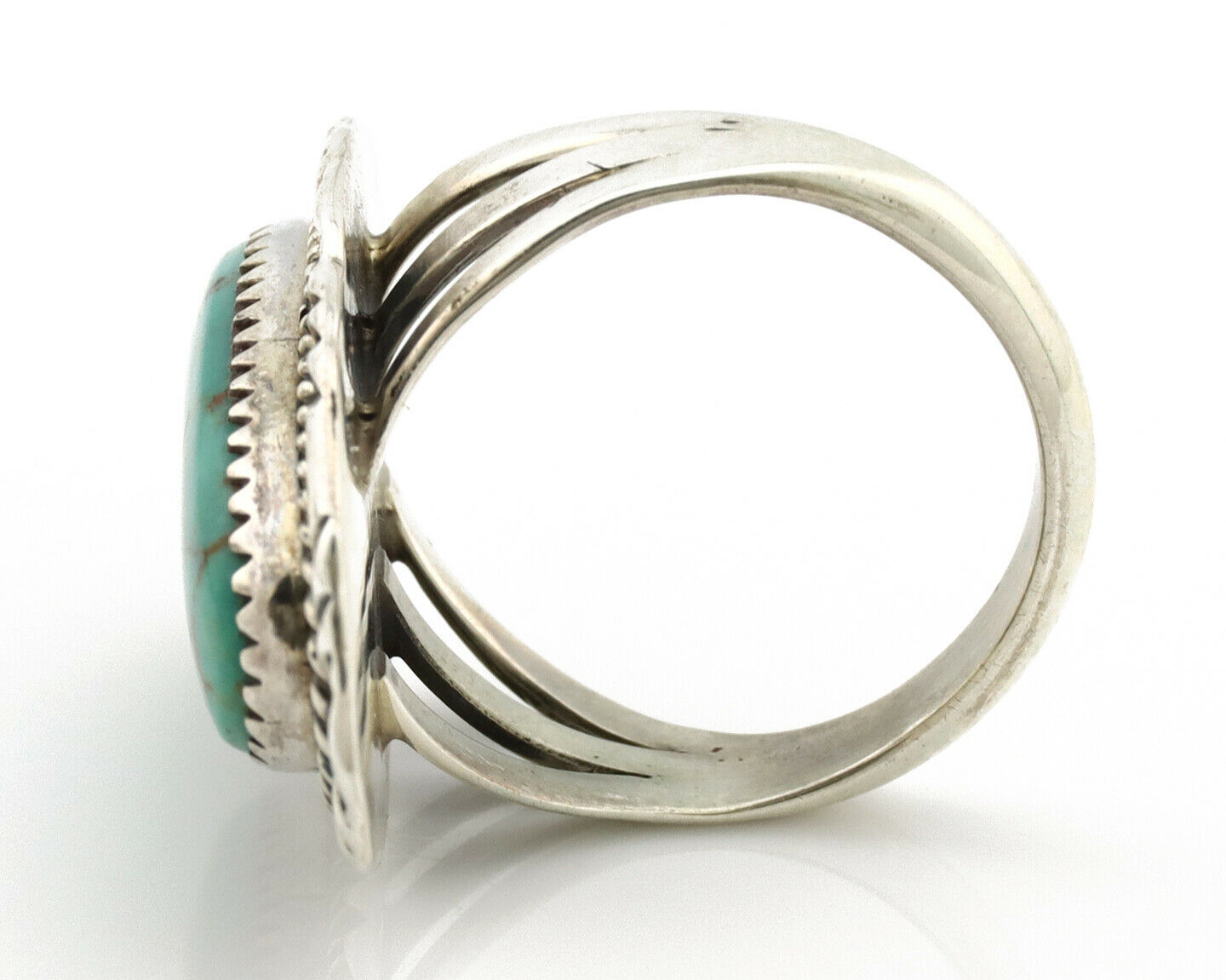 Navajo Ring .925 Silver Arizona Turquoise Artist Native American C.80's