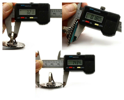 Navajo Ring .925 Silver Morenci Turquoise Signed Artist Sunbell C.80's