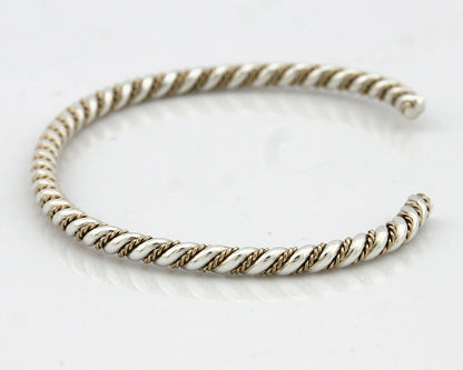 Navajo Bracelet .925 Silver Braided Twisted Artist Tahe C80's 3.0mm Wide