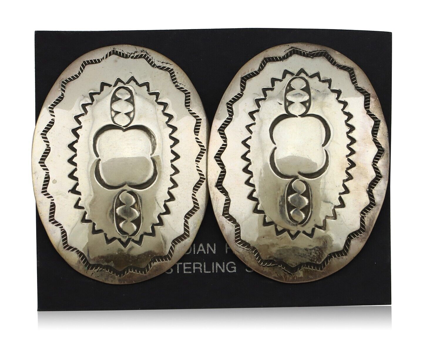 Navajo Earrings 925 Silver Handmade Native American Artist C.80's