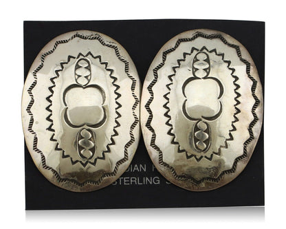 Navajo Earrings 925 Silver Handmade Native American Artist C.80's