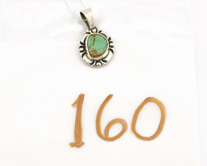 Navajo Necklace .925 Silver Kingman Turquoise Signed Gecko C.1980's