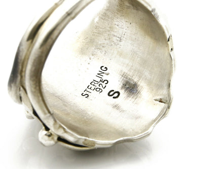 Navajo Eagle Ring .925 SOLID Silver Handmade Signed Artist S Circa 1980's
