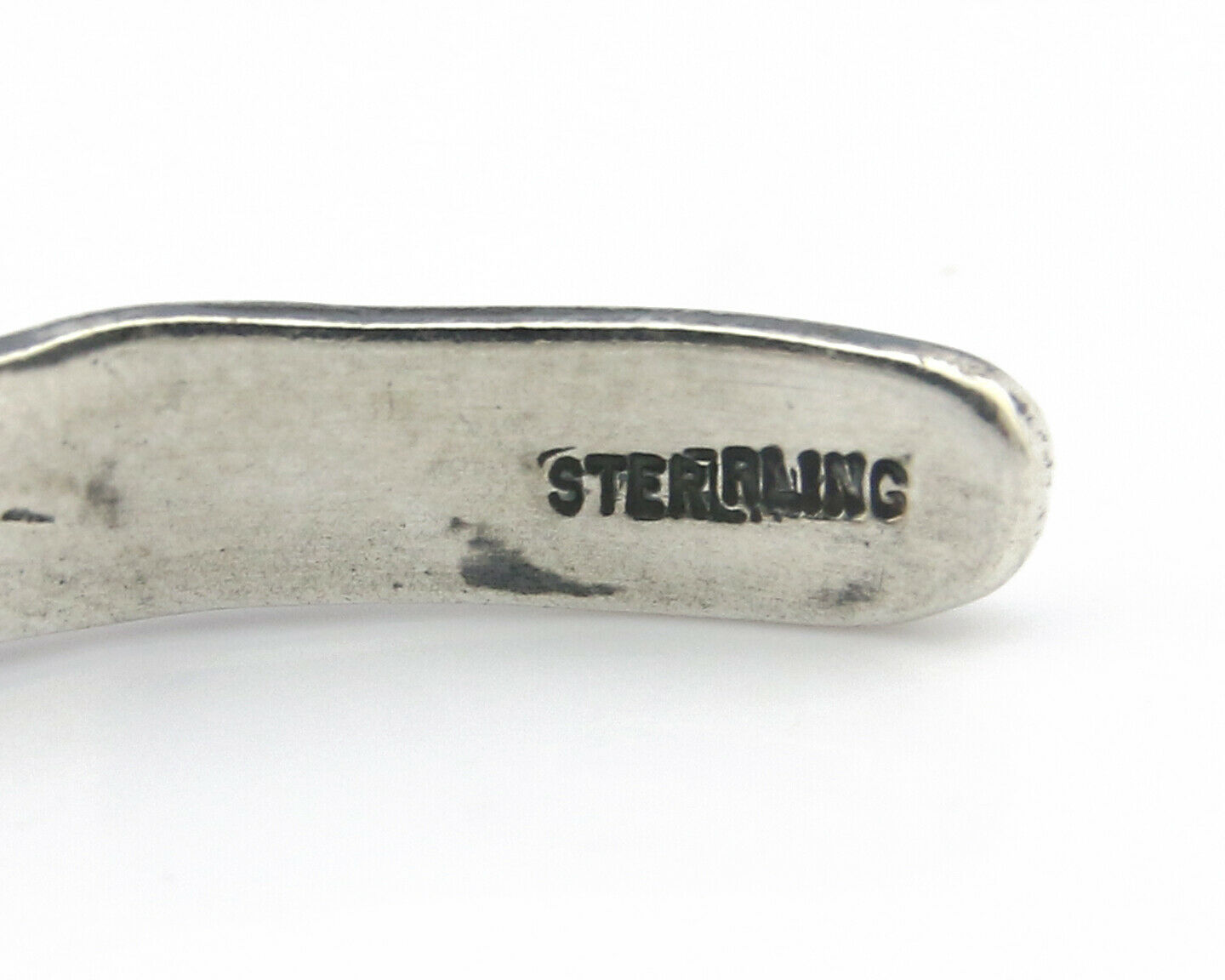 Navajo Bracelet .925 Silver Hand Stamped Arrow Head Artist I Montoya C.80's