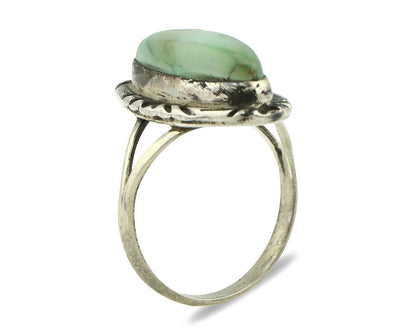 Navajo Ring .925 Silver Natural Turquoise Native American Artist C.80's