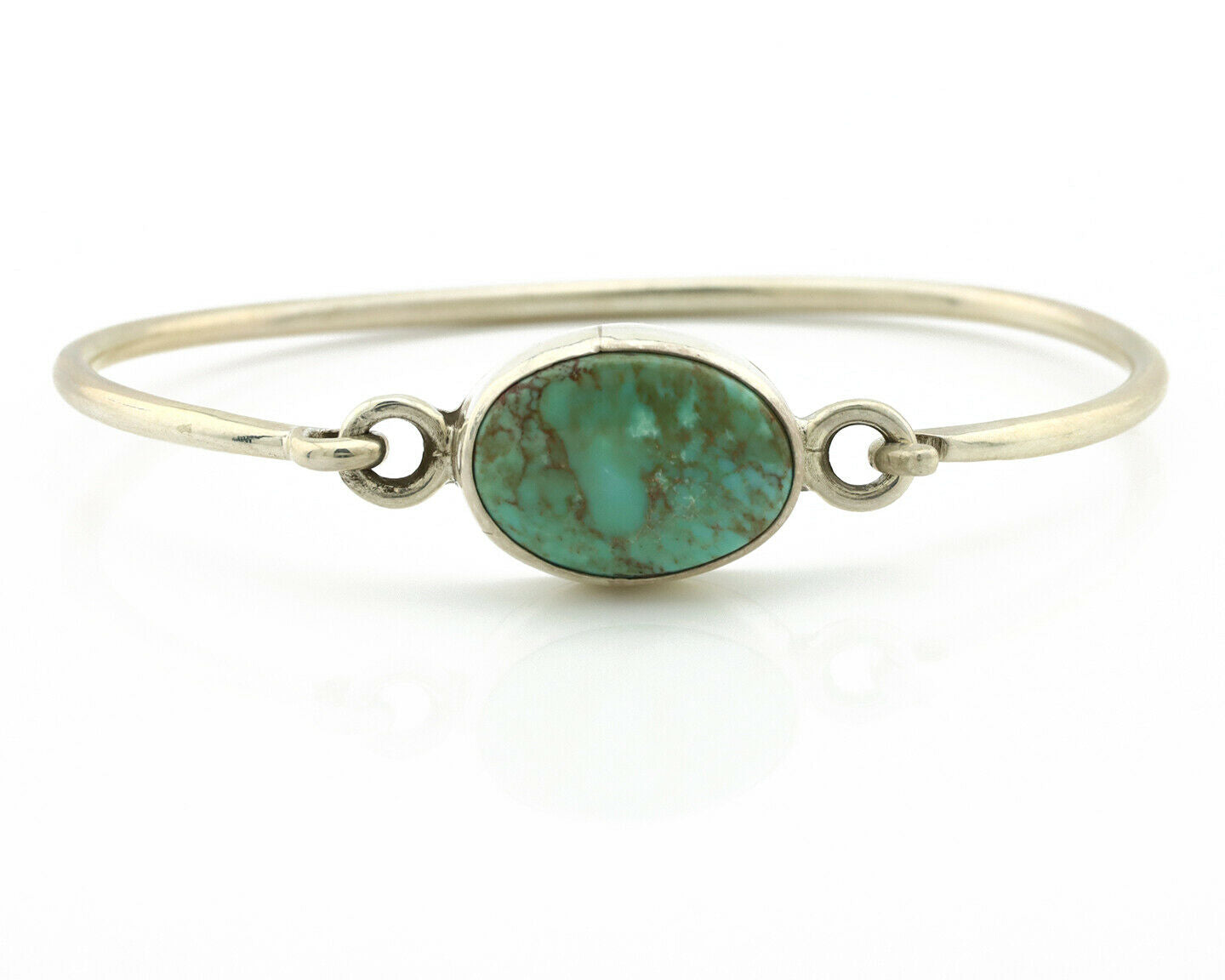 Navajo Bracelet .925 Silver Blue Arizona Turquoise Native American Artist C.90's