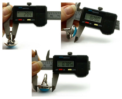 Navajo Ring .925 Silver Kingman Turquoise Handmade Native American Artist C80s