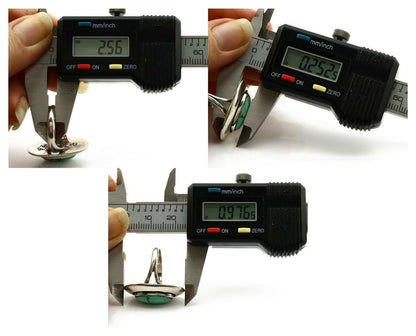 Navajo Shadow Box Ring .925 Silver Kingman Turquoise Signed M Montoya C80s