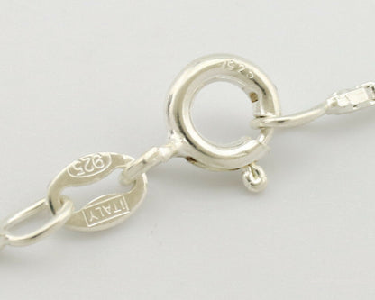 Navajo Necklace .925 Silver Kingman Turquoise Signed MB C.1980's