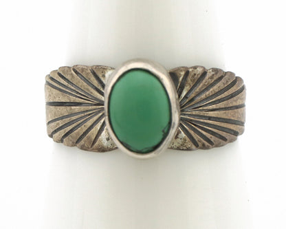 Navajo Ring 925 Silver Natural Mined Turquoise Native Artist C.80's