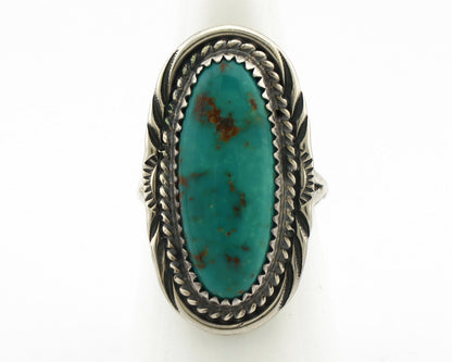 Navajo Ring 925 Silver Natural Blue Turquoise Native American Artist C.1980's