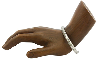 Navajo Bracelet .925 Silver Hand Stamped Arrow Head Artist Montoya C.80's #65