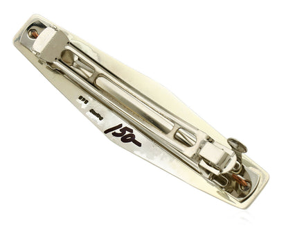 Navajo Hair Clip .925 Silver Sleeping Beauty Turquoise Barrette C.80's