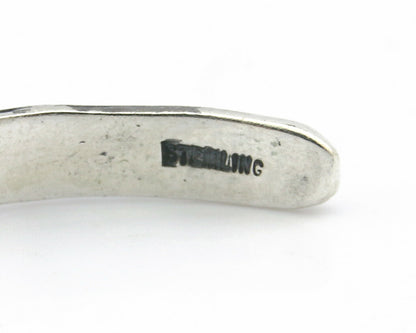 Navajo Bracelet .925 Silver Hand Stamped Arrow Head Artist I Montoya C.80's