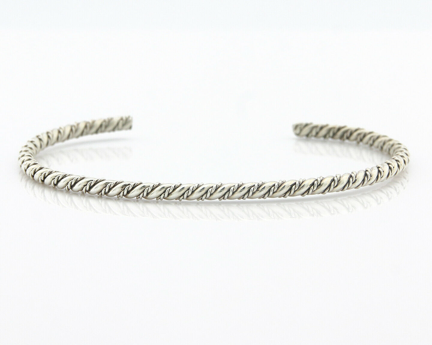 Navajo Bracelet .925 SOLID Silver Handmade Artist Tahe Circa Late 1980's