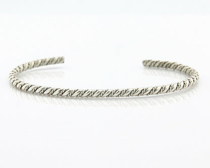 Navajo Bracelet .925 SOLID Silver Handmade Artist Tahe Circa Late 1980's