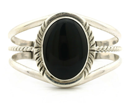 Navajo Bracelet .925 Silver Black Onyx Artist Native American C.90's