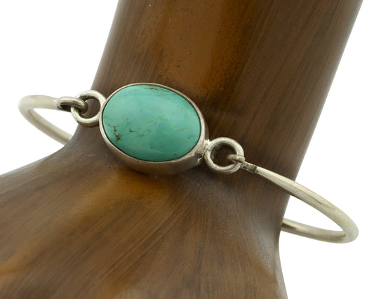 Navajo Bracelet .925 Silver Blue Arizona Turquoise Native American Artist C.90's